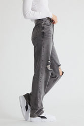 PacSun Washed Black Ripped Boyfriend Jeans